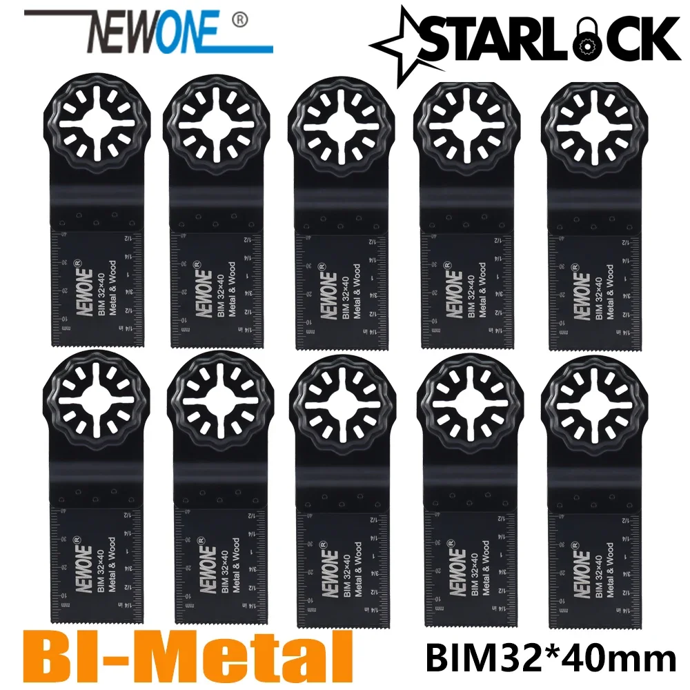 NEWONE Compatibile con STARLOCK BIM32 * 40mm Lame per sega bimetalliche adatte per utensili oscillanti di potenza per legno Taglio metallo Rimuovi le chiodi