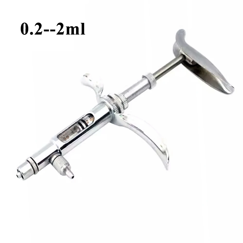 2ML A Type Adjustable Poultry Animals Continuous Injection Syringe Epidemic Prevention Chicken Duck Goose Broiler Farm Tools