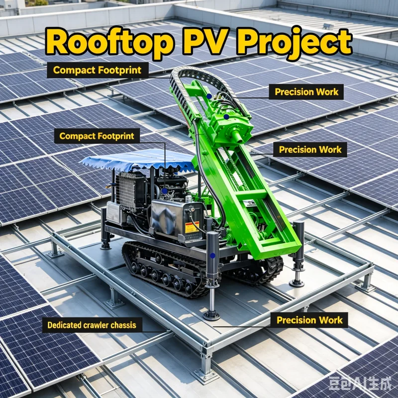 Ground Screw Motor Driver Hydraulic Solar Piling Machine For Photovoltaic Farm Installation Spiral Auger Drill Boring Rig