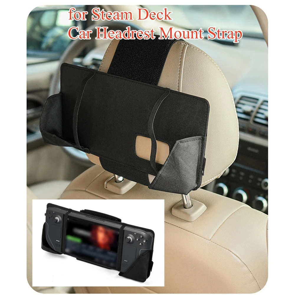 

Для Steam Deck автомобильный подголовник, ремень для ручной игровой консоли, держатель заднего сиденья, аксессуары