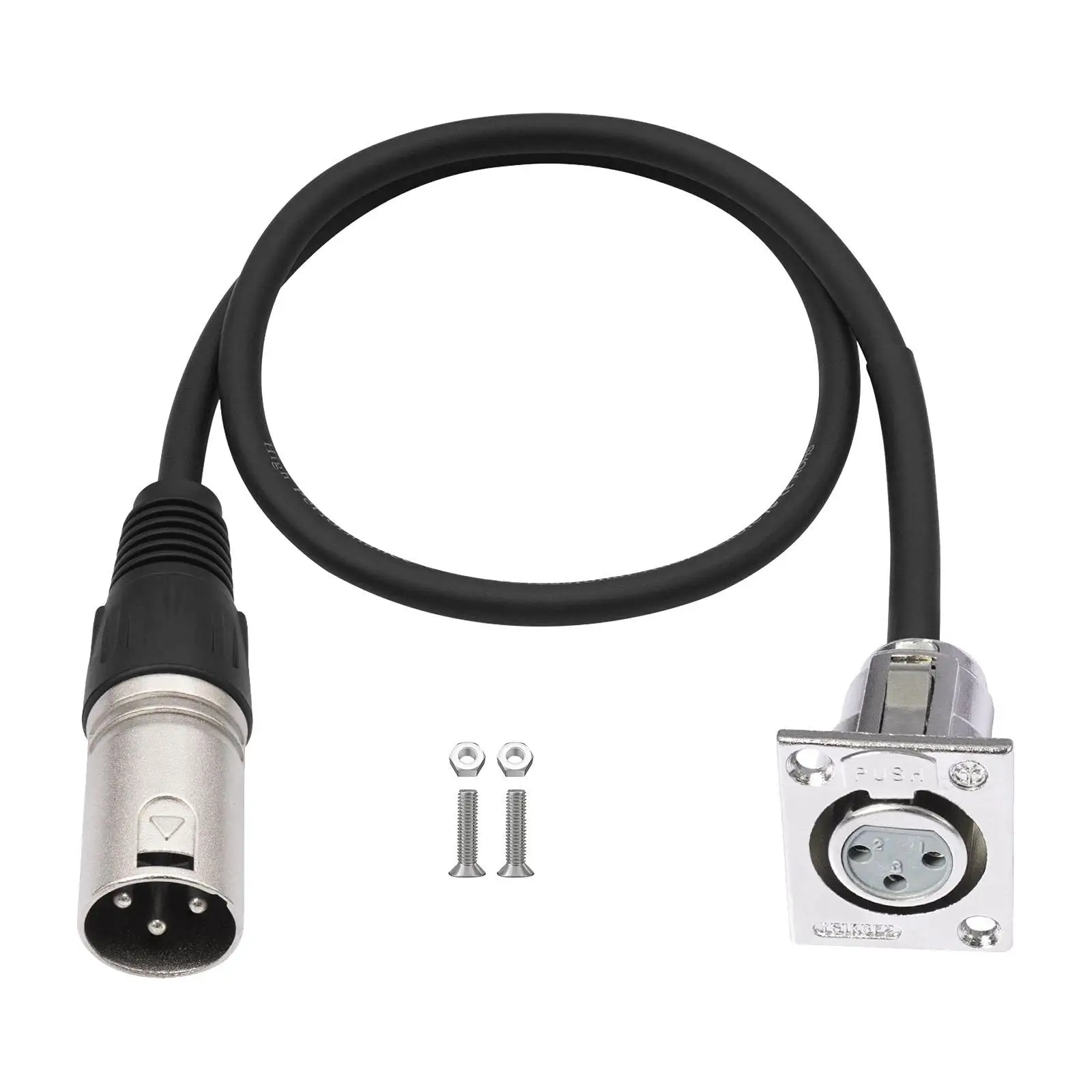 3Pin XLR Male to D-type XLR Female Audio Cable for Sound Reinforcement Live Performances Broadcasting Studio KTV Stage Sound