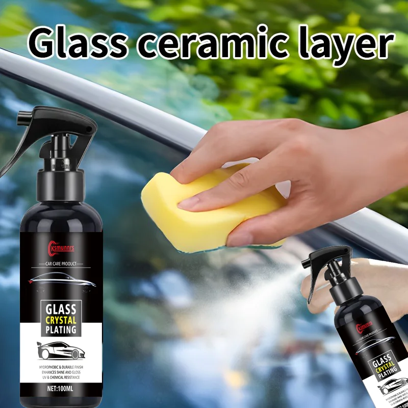 بخاخ طلاء زجاجي نانو - رذاذ طلاء الشمع الكريستالي للعناية بزجاج السيارات، تركيبة مسعرة متقدمة، تلميع ومشرق #1