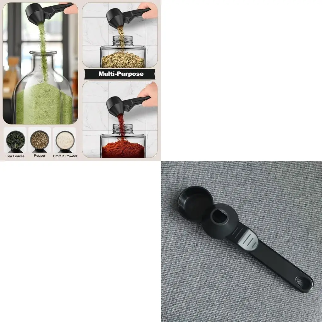  Coffee Scoops and Funnel 2 Tbsp Capacity for Refillable Pods Ground Coffee Teas Protein Powder
