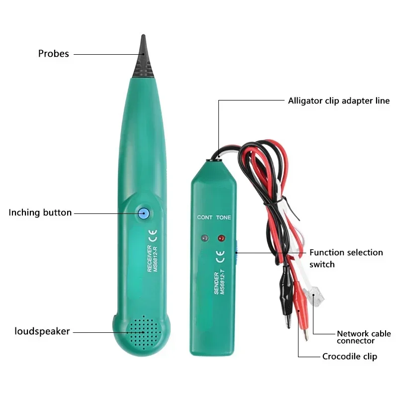 Ms6812 Cable Tracking Device Tester Handheld Network Cable Line Measuring Wire Detector Line Inspection Instrument Line Finder