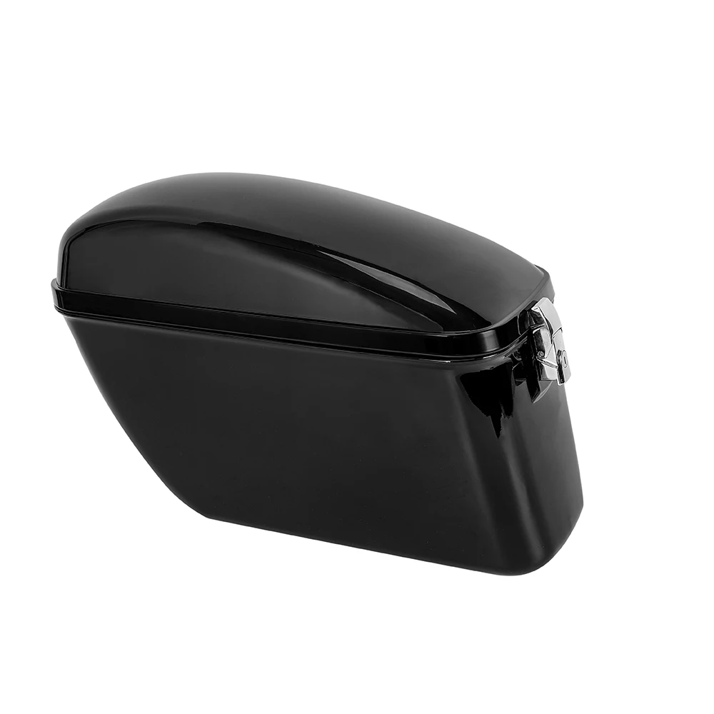 حقيبة سرج جذع دراجة نارية سوداء لامعة ABS ، أقواس تثبيت الأمتعة ، طراد كبير ، زوج واحد #3