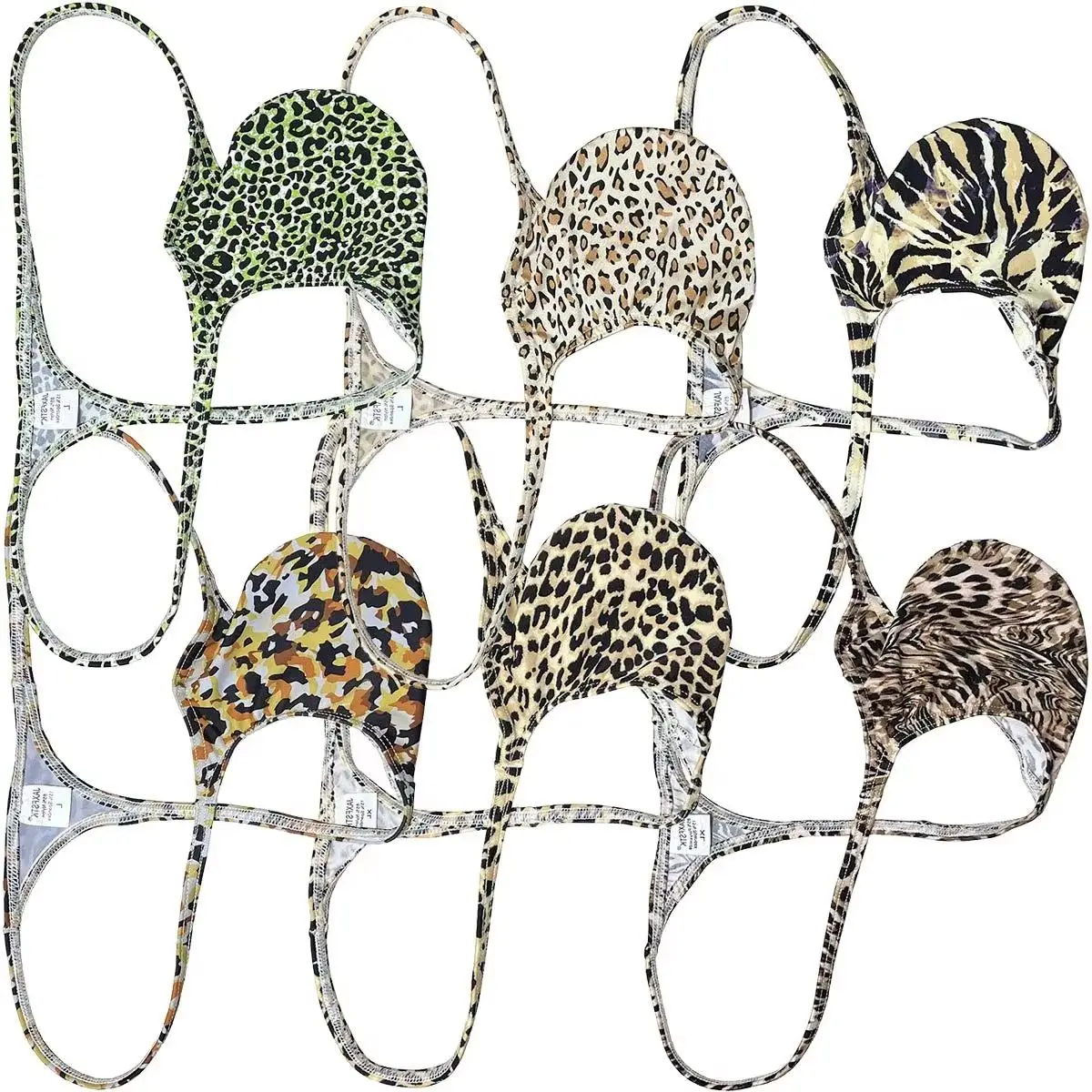 

Men's Sexy Thongs Underwear Leopard Print Mens Thongs And G Strings Low Rise Bikini Briefs Breathable Thong