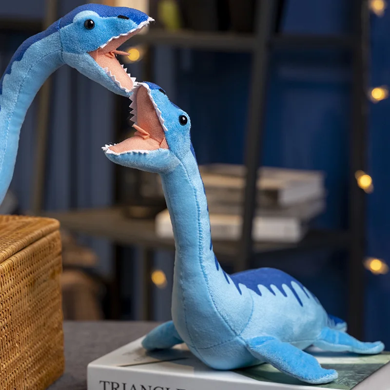 40cm macio plesiosaurus pelúcia brinquedos da vida real plesiossauro dinossauro brinquedo animal enchido loch ness monstro boneca para presentes das crianças