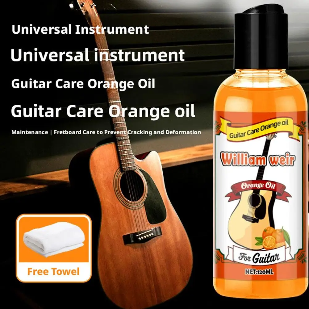 Guitar Fretboard Lemon Oil Polish Cleaning Kit with Microfiber Cloth Rust Remover for Bass Ukulele Strings Care Accessories