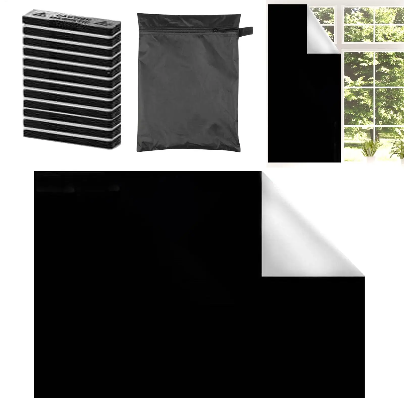 Blackout Shades Magnetic Travel Blackout Curtains Home Accessories For Car Rental Travel Vehicle Offices Trailer Door Patio