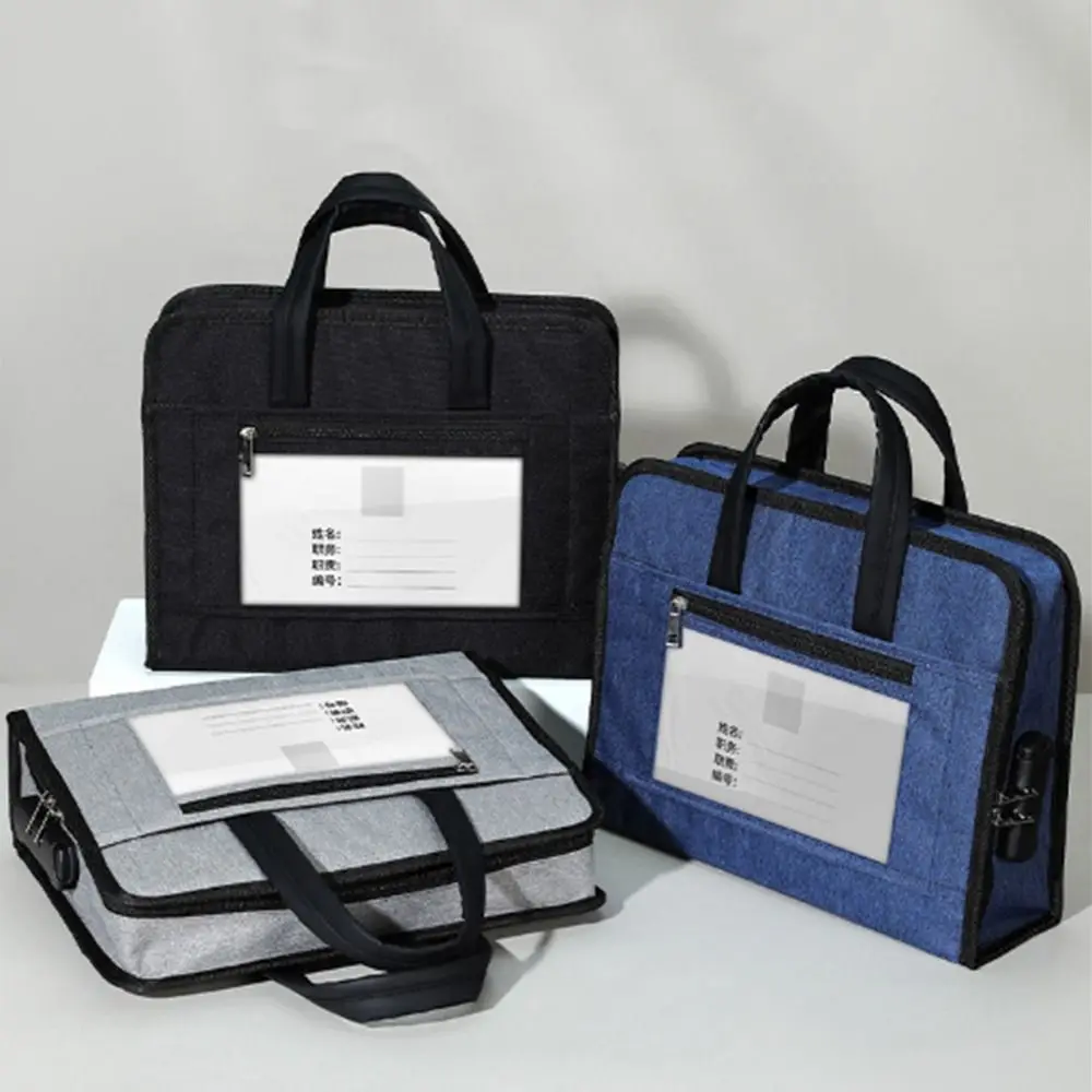 Portable Travel Luggage Bag Large Capacity Practical Stamp Storage Organizer Zipper Closure Multilayer A4 Document File Folder