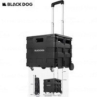 Naturehike BLACKDOG Camping Trolley Car 30L Large Capacity PP Foldable Outdoor Travel Handcart Folding Table Shopping Cart