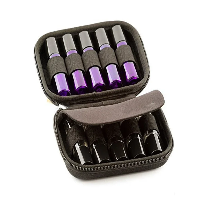 Portable Essential Oil Carrying Case with 10 Slots for 5/10ml Bottles Doterra Aroma Oil Organizer Compact Essential Oil Storage