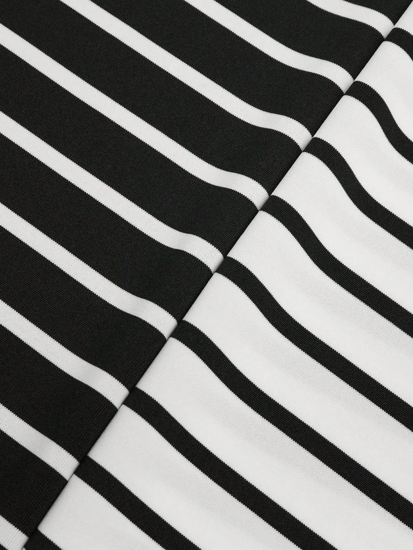 

2pcs Plus Size Black White Striped Casual Long Dress Summer