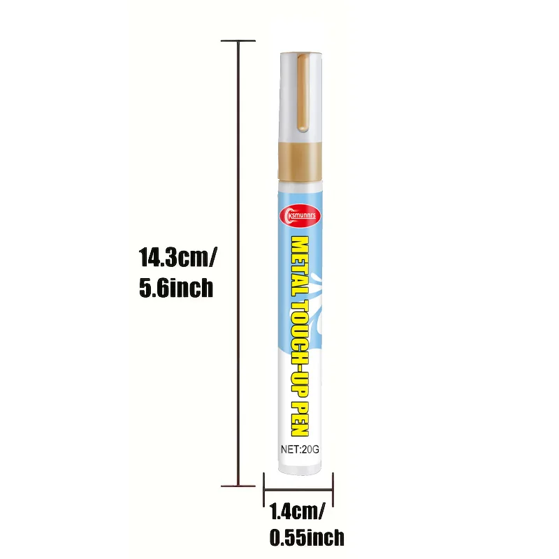 Gold Metal Repair Pen Handbag Buckle Zipper Scratch Repair Touch Up Paint for Logo Lock and Strap Restoration view 6