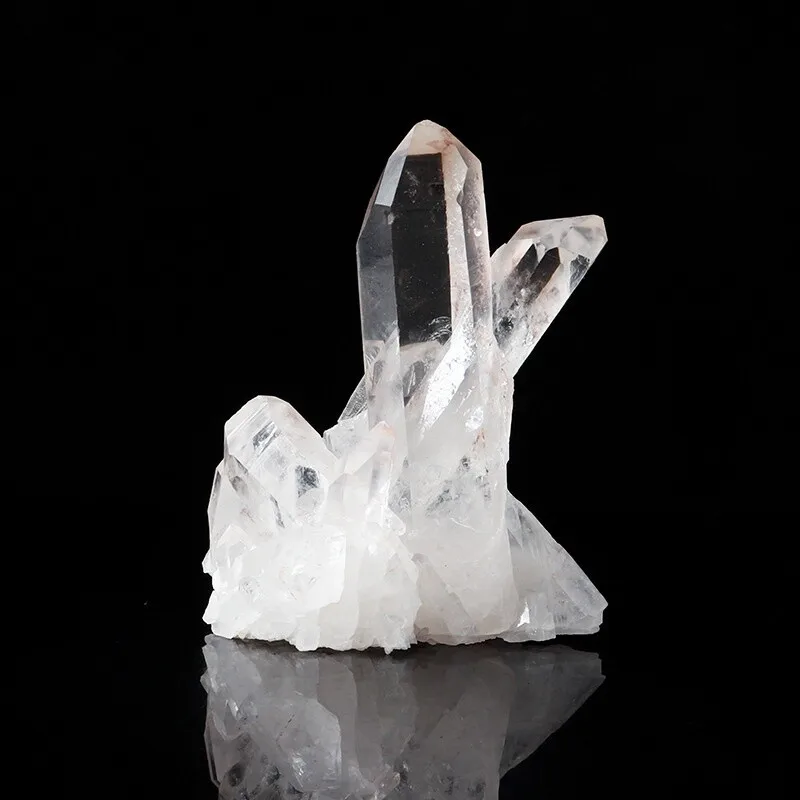 Impresionante racimo de cristal de cuarzo transparente Natural, adornos de cuarzo blanco, piedra Natural de estilo bohemio, decoración del hogar, 1 ud.
