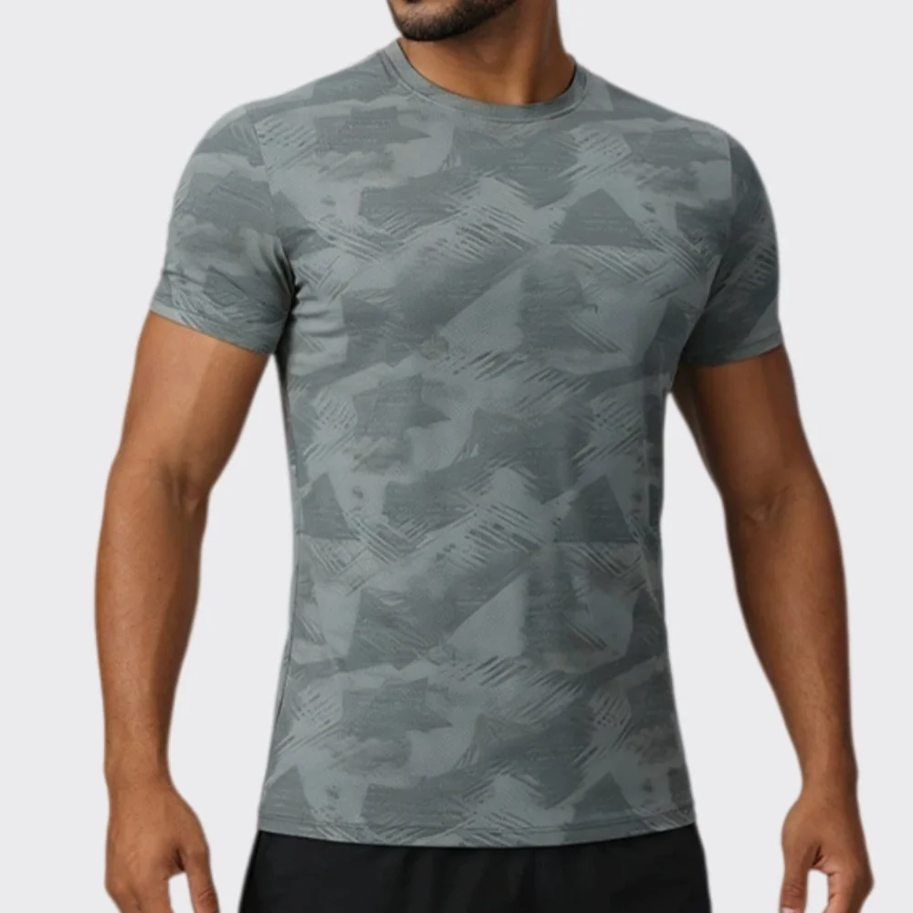 

Men's Quick Dry Gym T-shirt Summer Fitness Sport Short Sleeve Tops Tees Men Breathable Fitness Training Outdoor Recreation Shirt