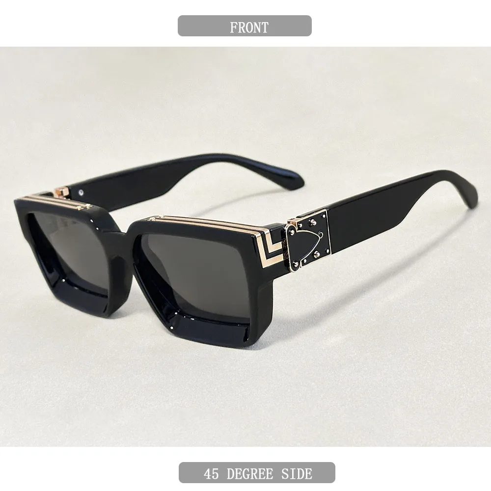 Senior Quadratische Sonnenbrille Herren Vintage Millionaire Sonnenbrille Damen Silber Retro Modebrille Dropshipping Gafas De Sol Hombre – Detail 21