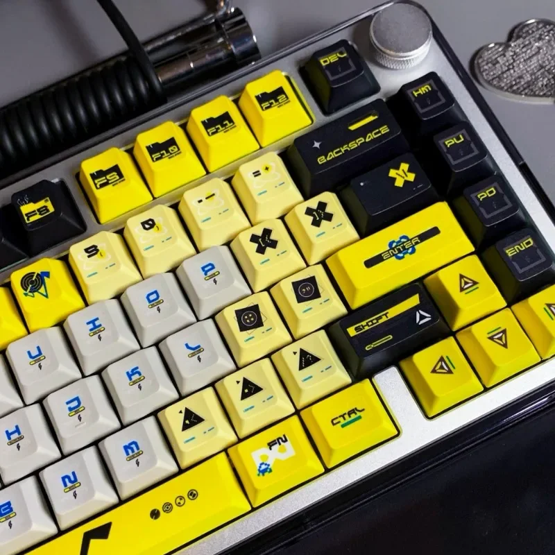 Imagem -02 - Custom Pbt Keyboard Cap Flash do Tema Lightning Cereja Perfil Chave do Jogo Cap Acessórios de Teclado Mecânico 137 Chaves