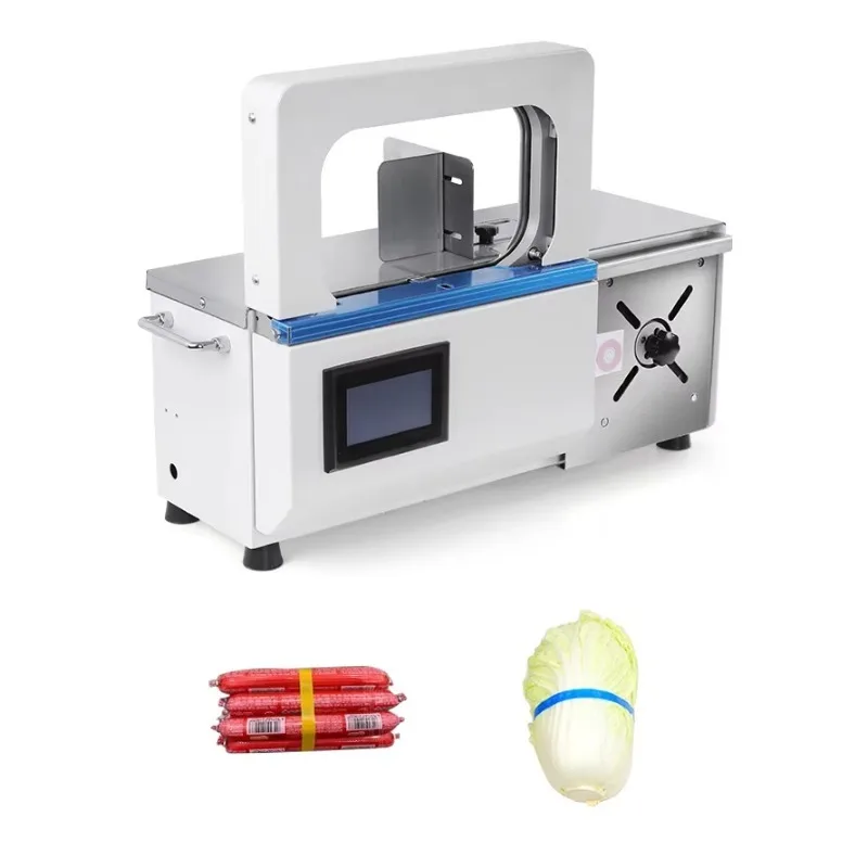 

Высокоскоростная автоматическая обвязочная машина для упаковки пищевых продуктов, овощей и промышленных товаров, электрическое оборудование для обвязки пластиком и бумагой