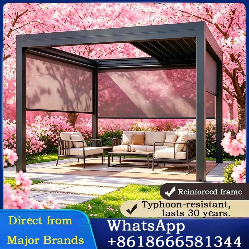 Easy Assembly Aluminium Pergola System for Garden, Outdoor Shade Structure, Smart Gazebos & Sleek Outdoor Garden Furniture
