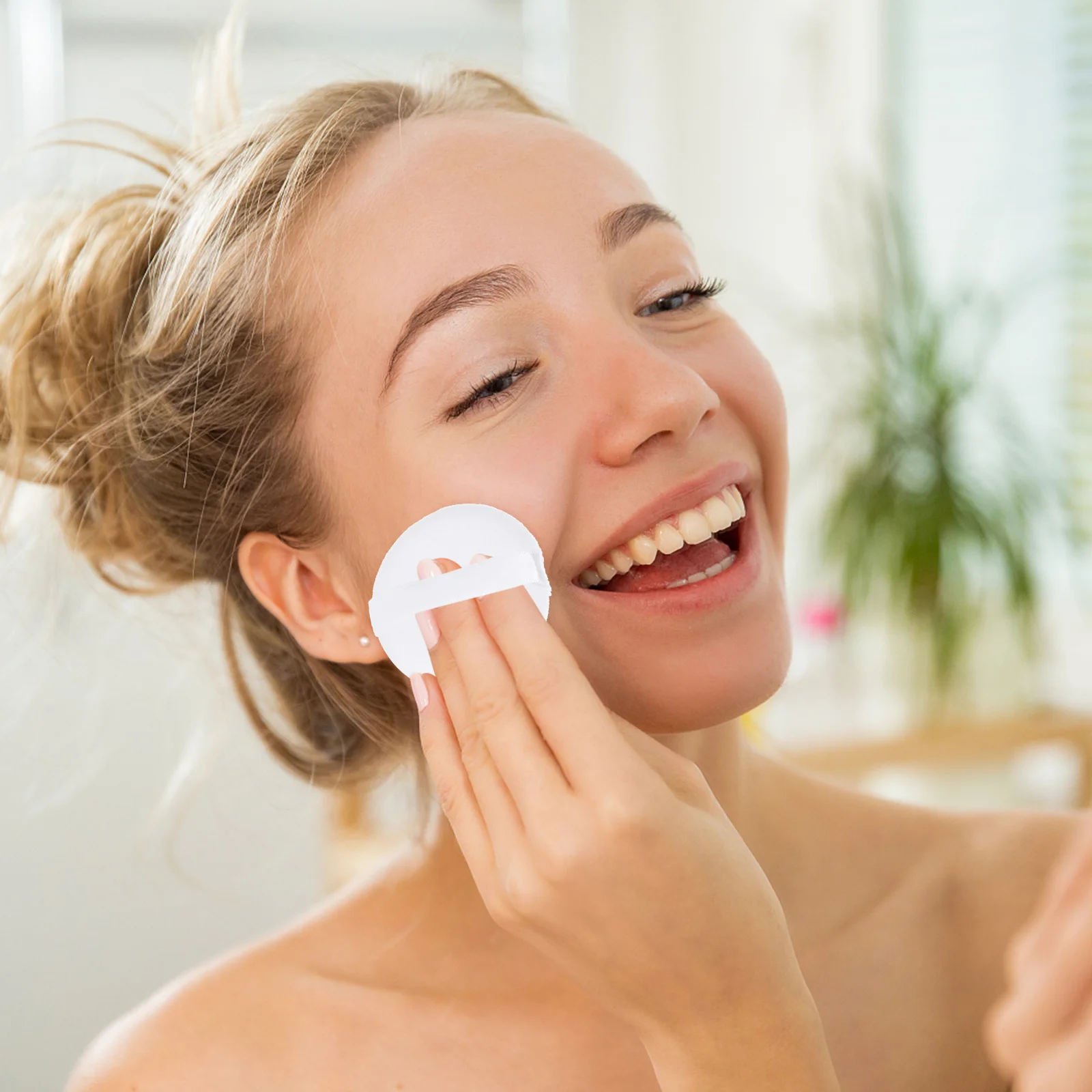 20 piezas aplicadores pequeños de maquillaje facial flocados, herramientas cómodas para esponjas de polvos sueltos para mujeres y niñas