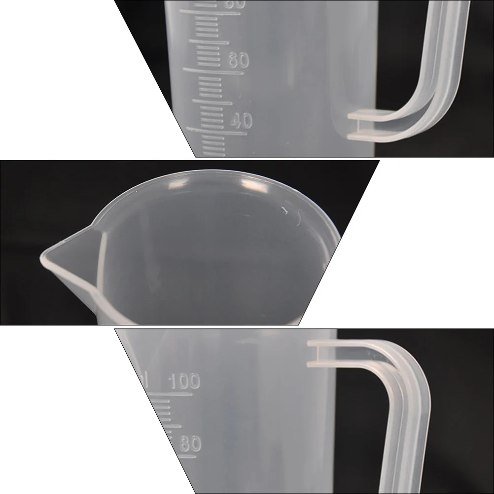 

3Pcs 100Ml Measuring Cup Transparent Food Safe Plastic with Easy Read Scale for Home Kitchen Store Baking Cold Water Juice
