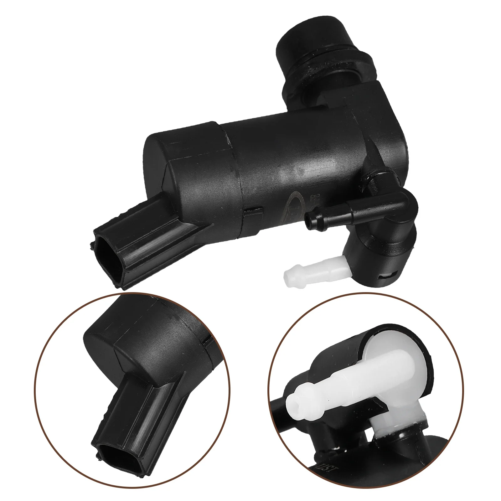 

Automotive Windshield Washer Pump Motor Black Replacement Windshield Cleaning Spray Powerful Fluid Transfer Washer Pump