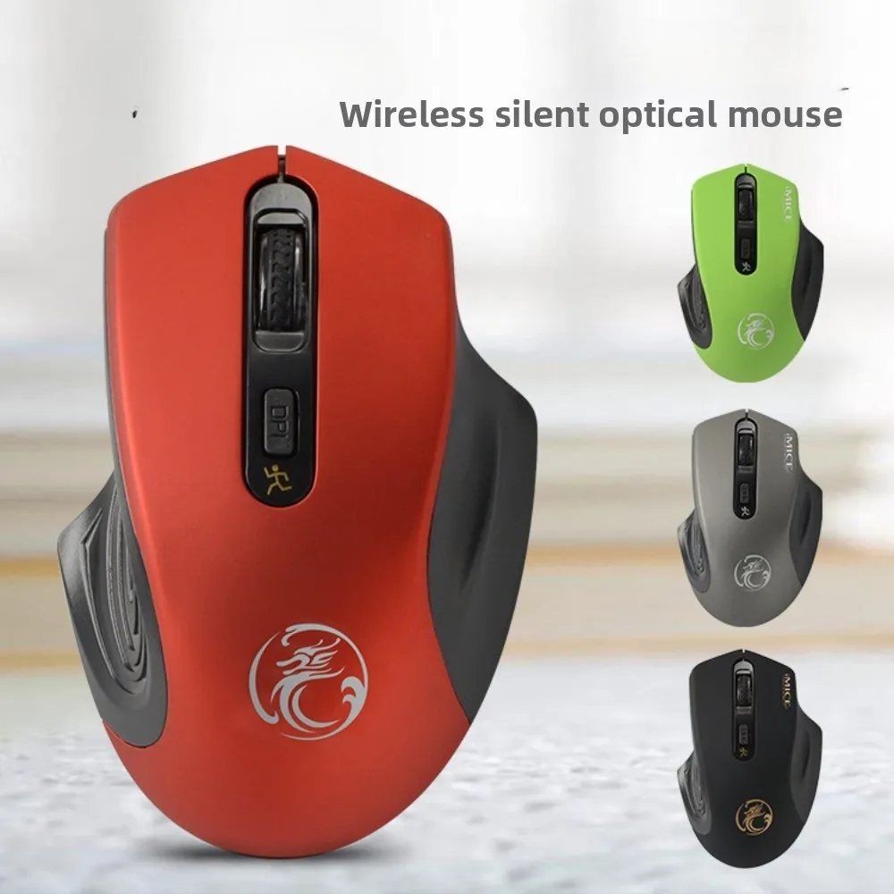 Mouse silenzioso wireless 2.4G USB batteria tracciamento ottico ricevitore mouse per computer mouse silenzioso per laptop da ufficio aziendale Ipad Mac