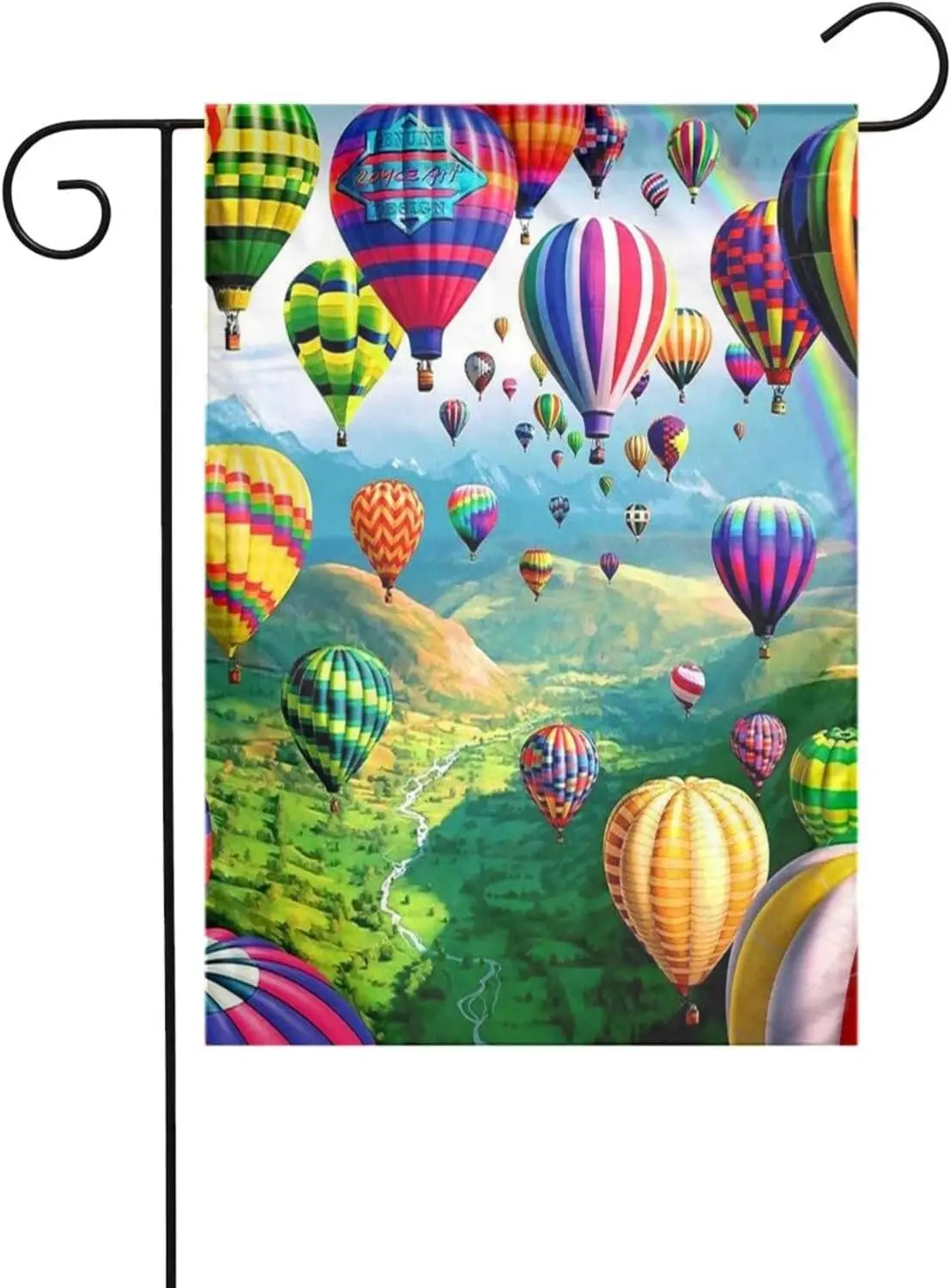 Garden Flag Hot Air Balloons Print Garden Flag,Double Sided Outside Vertical Holiday Yard Décor 12Ã—18 Inch