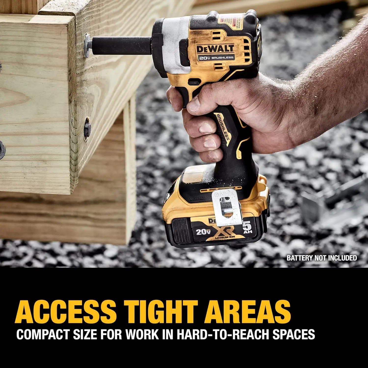 DEWALT DCF913B 20V MAX* 3/8 cala. Bezprzewodowy klucz udarowy z kowadłem wieprzowym (tylko narzędzie)