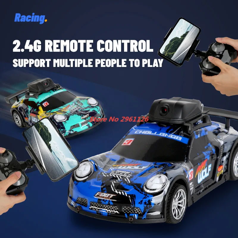 1:24  Electric High Speed RC Racing Car WIFI FPV Car With HD Camera Remote Control Car 2.4G Cool Lighting Strong Power Car Toys