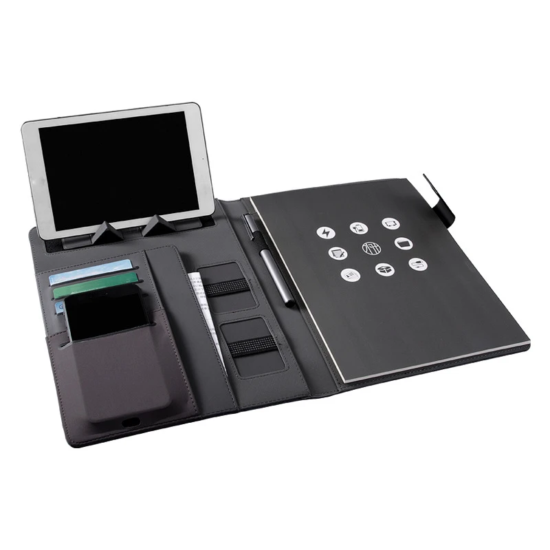 Веганская кожаная папка для бизнес-переплета с ноутбуком для бизнесмена или интервью