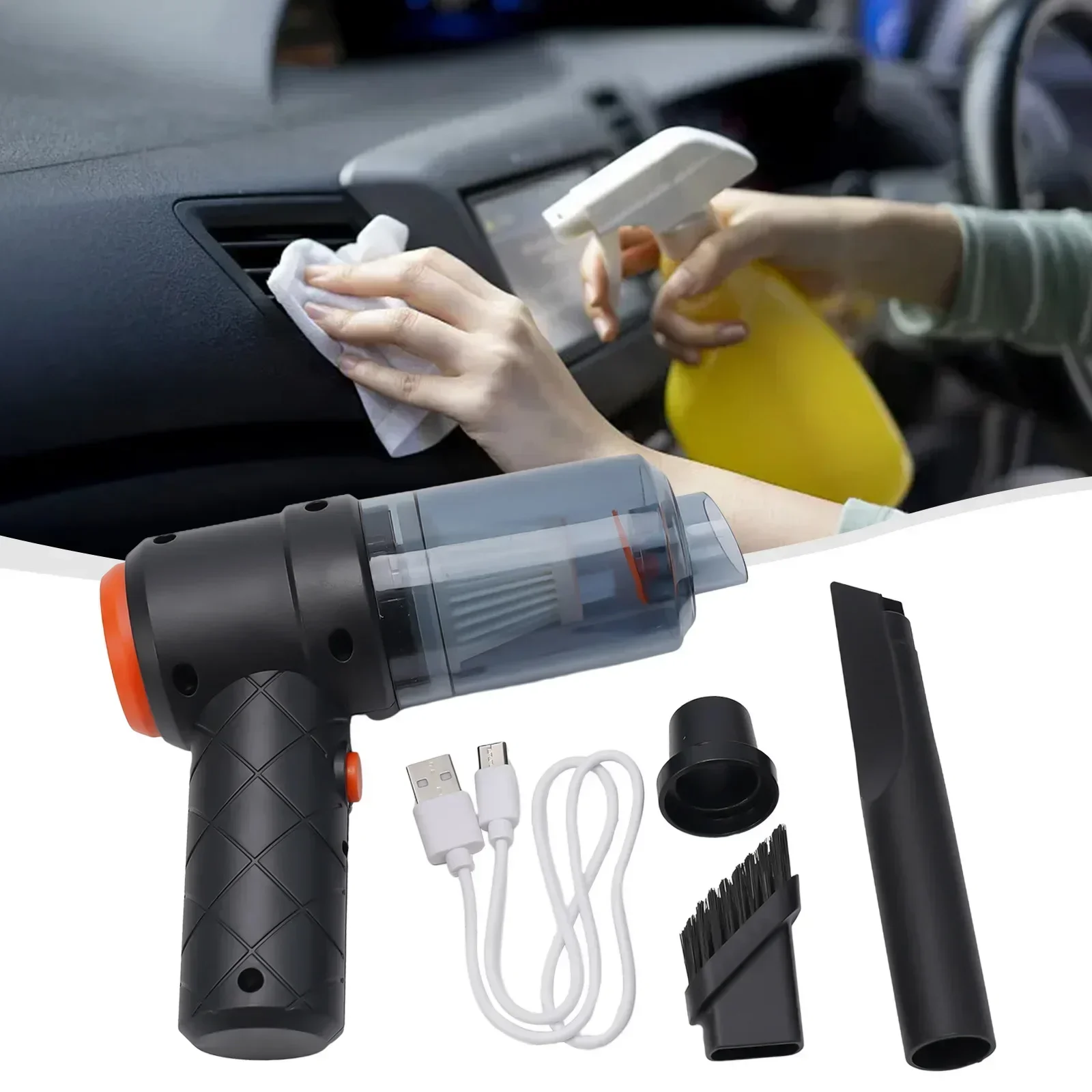 6000Pa Cordless Wireless Portable Handheld Auto Vacuum High-power Vacuum Cleaner For Home Office Car Clean Parts