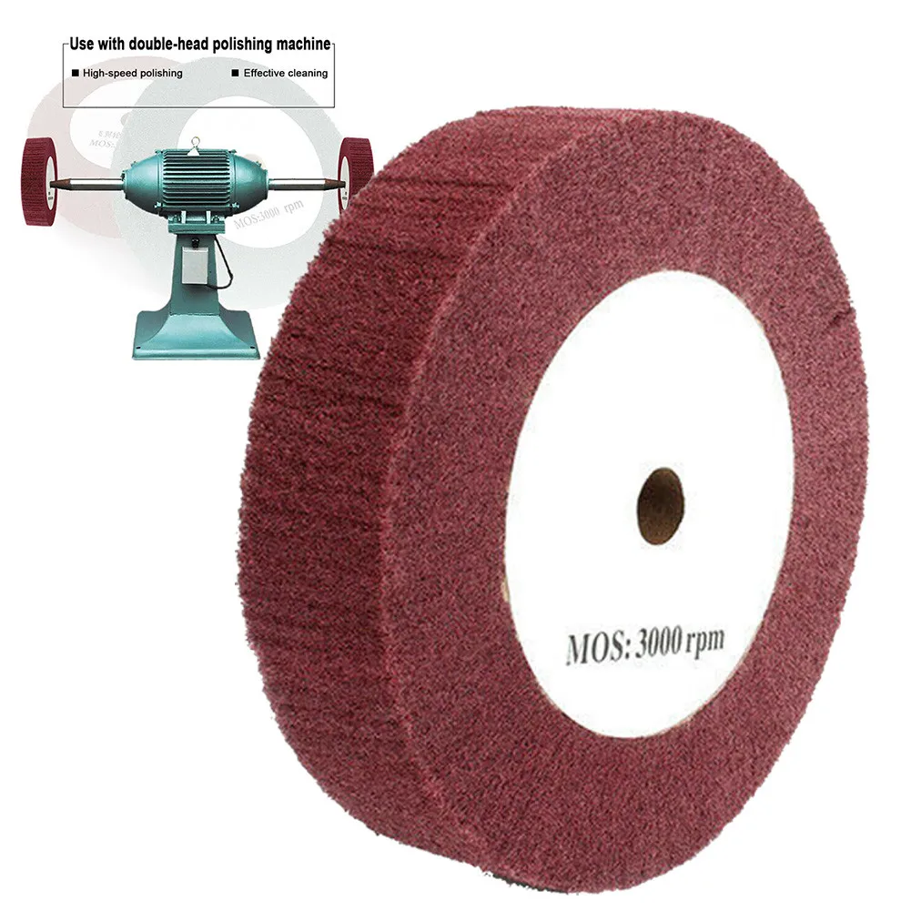 5 In Non-woven Flap Polishing Wheel Grit 320 Metal Woodworking Grinding Disc Abrasive Tool For Removing Paint Oxidation Scouring