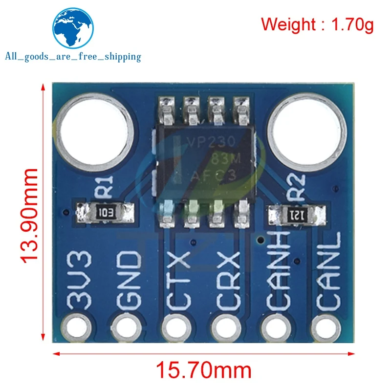 SN65HVD230 CAN Bus Transceiver Communication Thermal Protection Slope Control Module for Arduino Controller Board