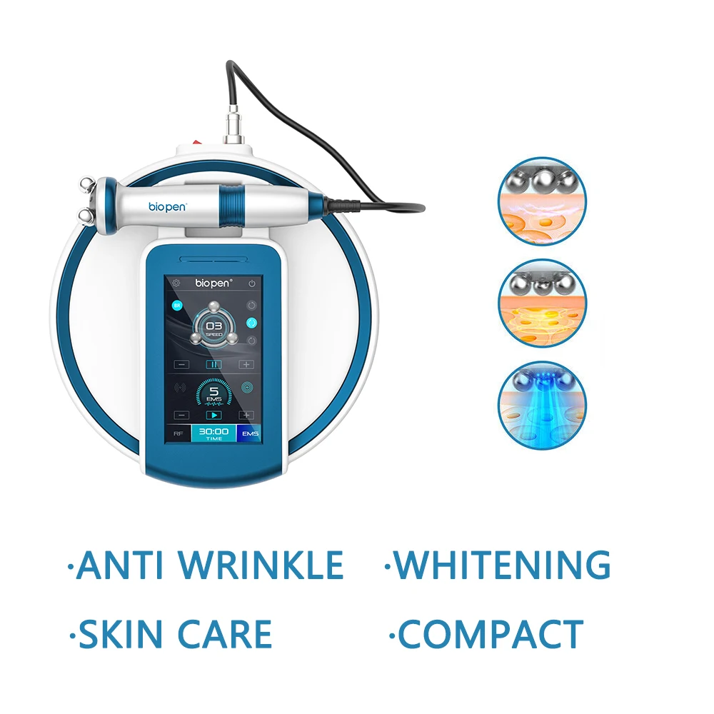 Factory T6 BIO Pen Multifunctional Beauty Machine Face Slimming Beauty Skin Care Device Blue LED EMS 360 Degree Massage RF Lift