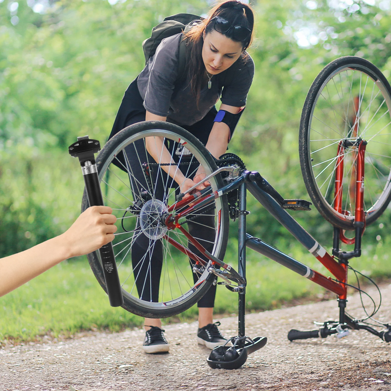 Bicycle Seatpost 30Cm 27.2Mm Anodized Aluminum Adjustable For Mountain Road Dh Track Bike Seat Post Replacement