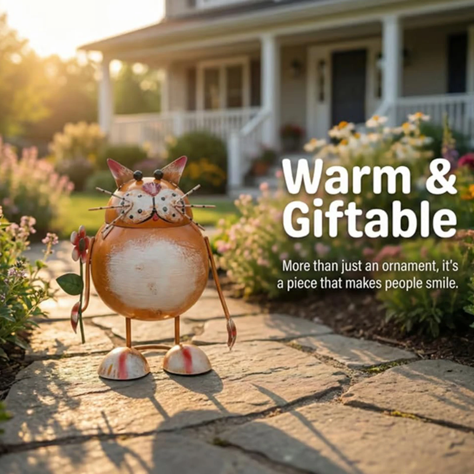 

Металлическая садовая статуэтка животного: защита от ржавчины и выцветания, декоративные фигурки для дома, пруда, патио, веранды