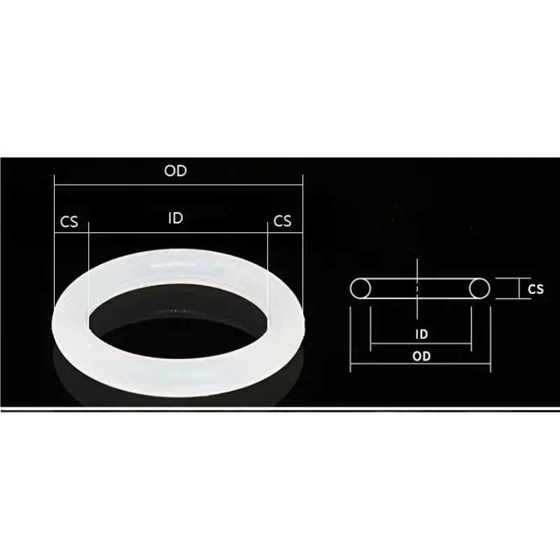 

CS 3mm OD 10~200mm 10/50Pcs Red Silicone VMQ O Ring Gaskets Food Grade Waterproof Washer Sealing Round O Shape Rubber Ring