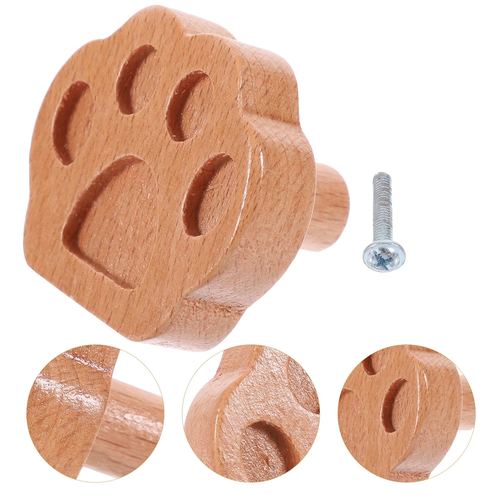 

Wooden Animal Cabinet Knob Shape Polished Cartoon Door Pull Drawer Handle Decorative Furniture Pulls Drawer Pulls