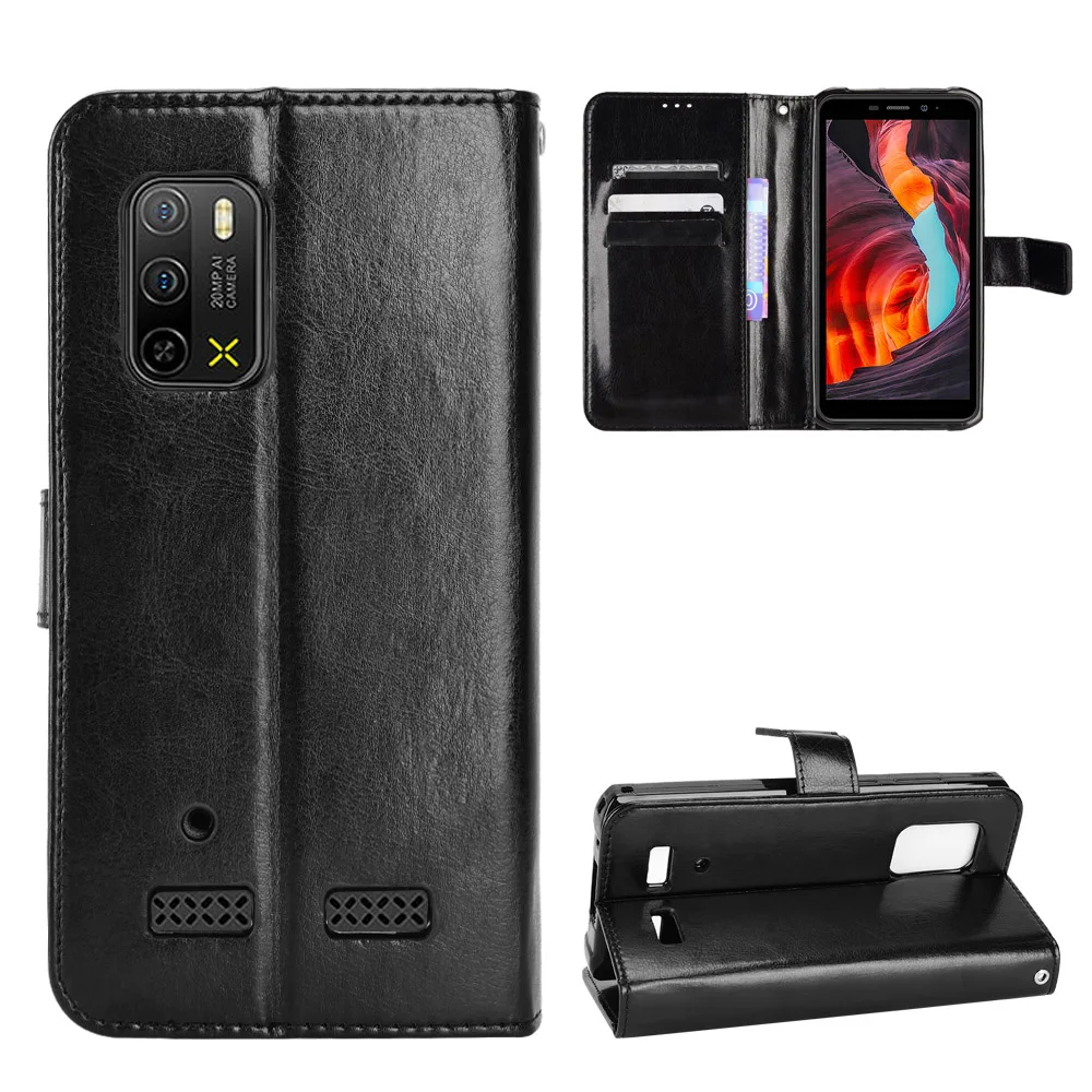 Dompet Fashion Cover Casing Kulit PU untuk Ulefone Armor X10 Armor X10 Pro Casing Belakang Ponsel Pelindung Flip dengan Tempat Kartu