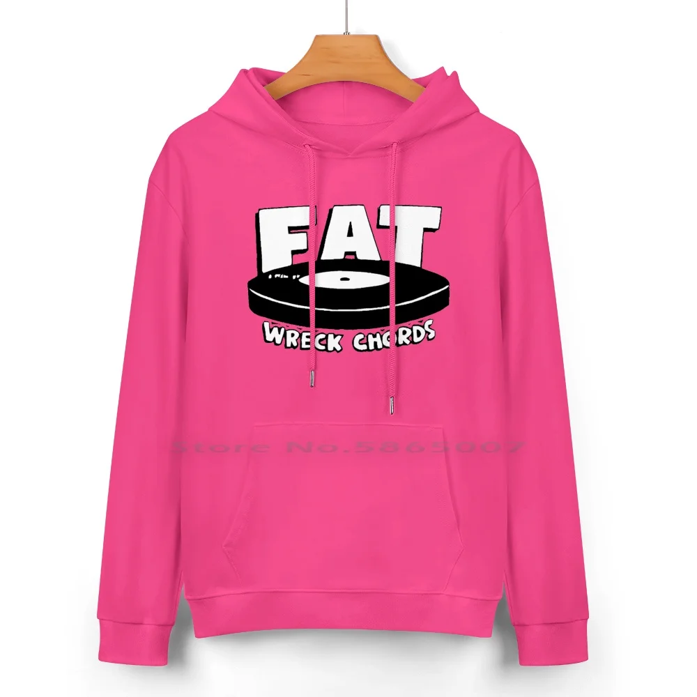 Punk Rock Records Pure Cotton Hoodie Sweater 24 Colors Punk Fat Wreck Chords Nofx Indie 100% Cotton Hooded Sweatshirt For Women