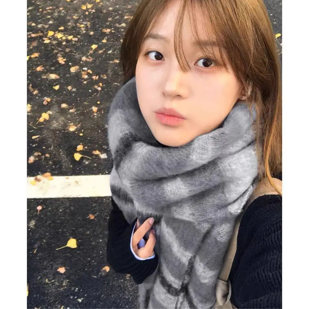 

Клетчатый шарф Теплый клетчатый кашемировый осенне-зимний шарф на шею Теплые винтажные утолщенные шарфы Длинная шаль с кисточками Пушистый шарф Длинный шейный шарф