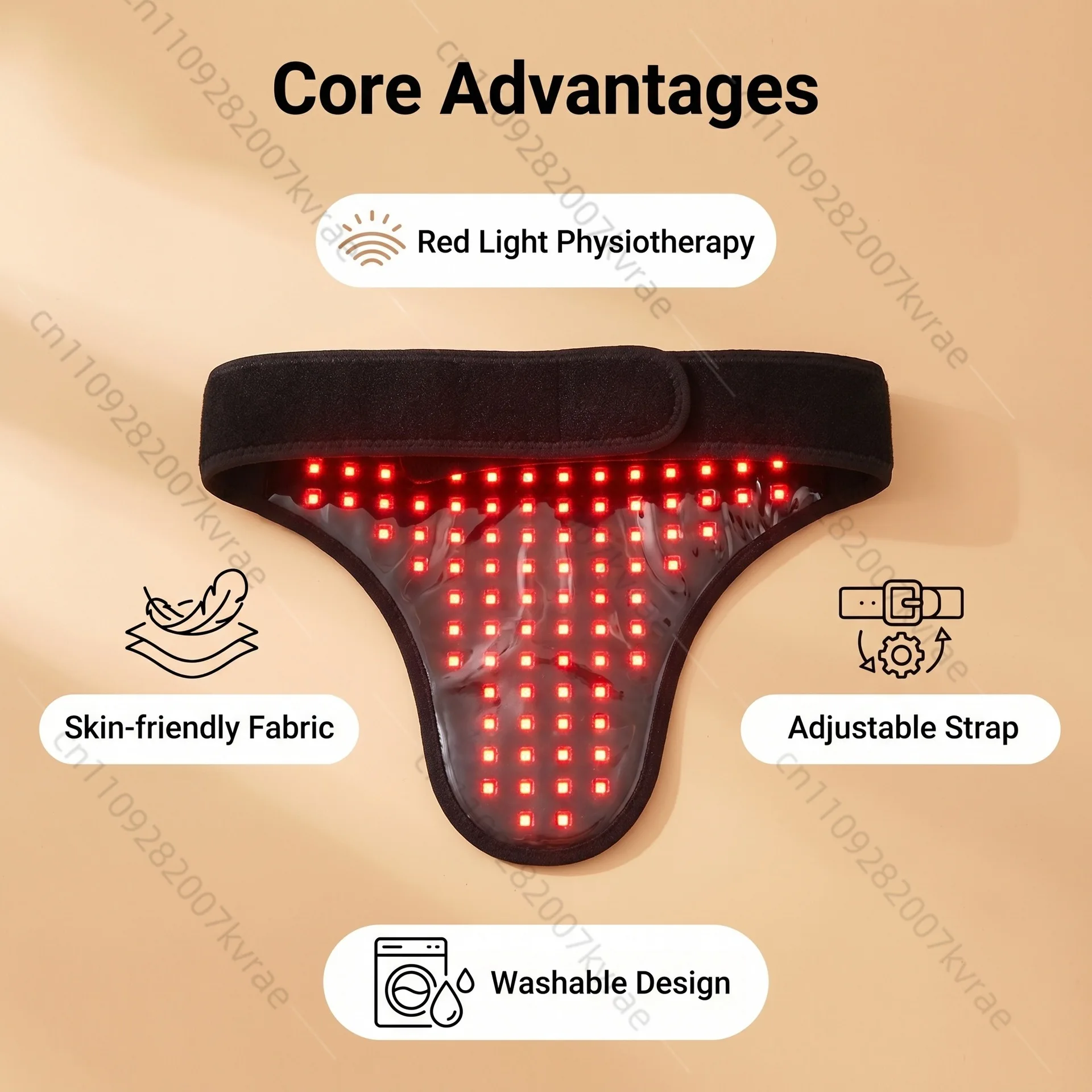 Red light therapy for the neck and shoulders, rechargeable red erhu external light therapy kit for relieving muscle fatigue