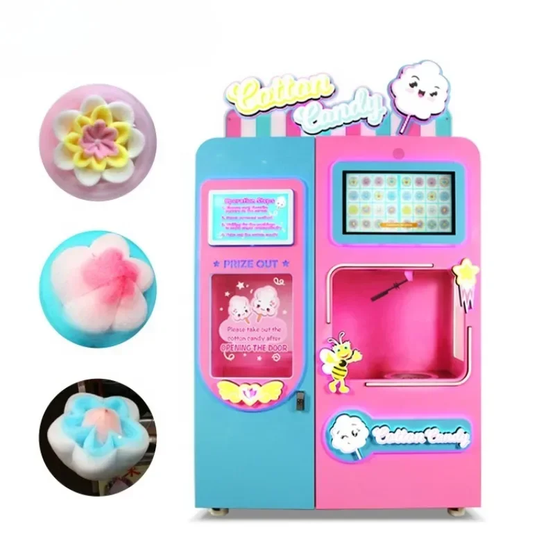 Large Commercial Full Automatic Cotton Candy Making Machine Cheap New Professional Coin Operated Smart Cotton Candy Machine