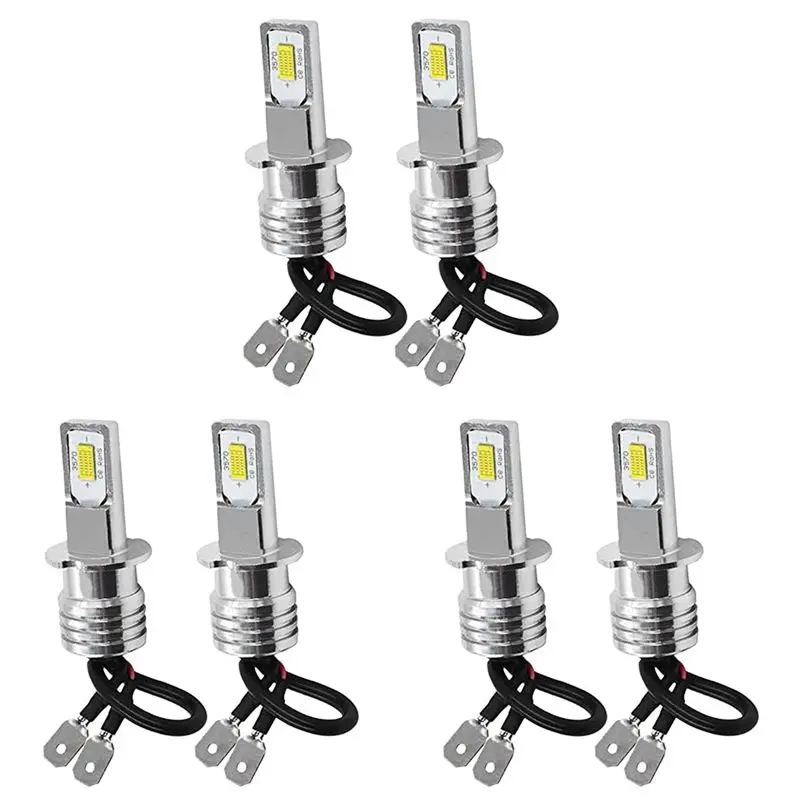 

3X 2X H3 Super Bright LED Headlight Fog Light Driving Lamp Bulb Kit 6000K White 100W