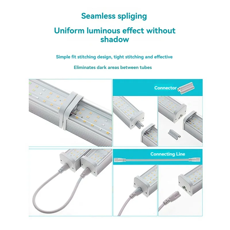 AA76-2 pezzi Lampade per la crescita delle piante a LED Coltiva le luci per piante da interno 25W Luci per piante 2 pezzi Luce solare Spina europea