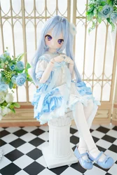 BJD/SD Doll Clothes In Stock 1/4 Bear Sister Navy Blue Daily Lacy Cute Sweet Dress Girls Toys Elegant Gifts Doll Accessories