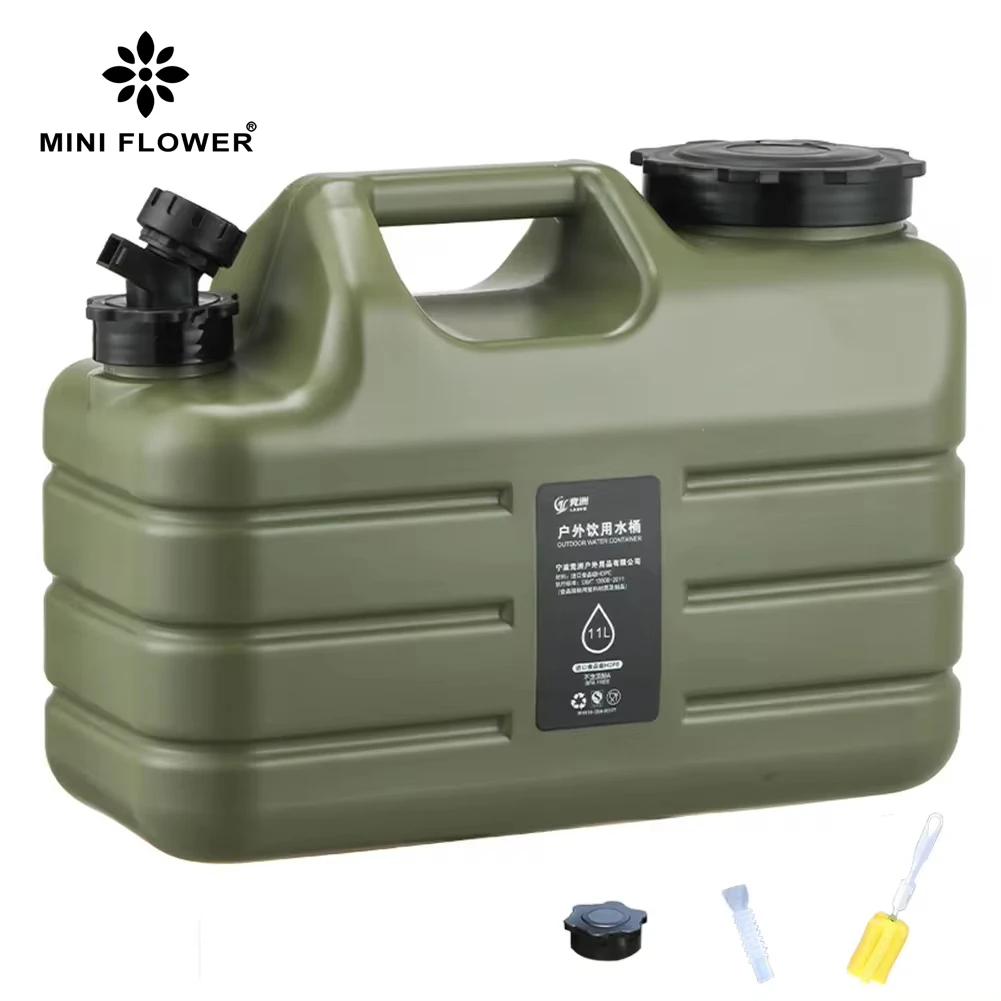 7.5/10/11/12L Water Bucket Large Capacity Portable Drinking Water Canister with Detachable Faucet For Outdoor Travel Driving