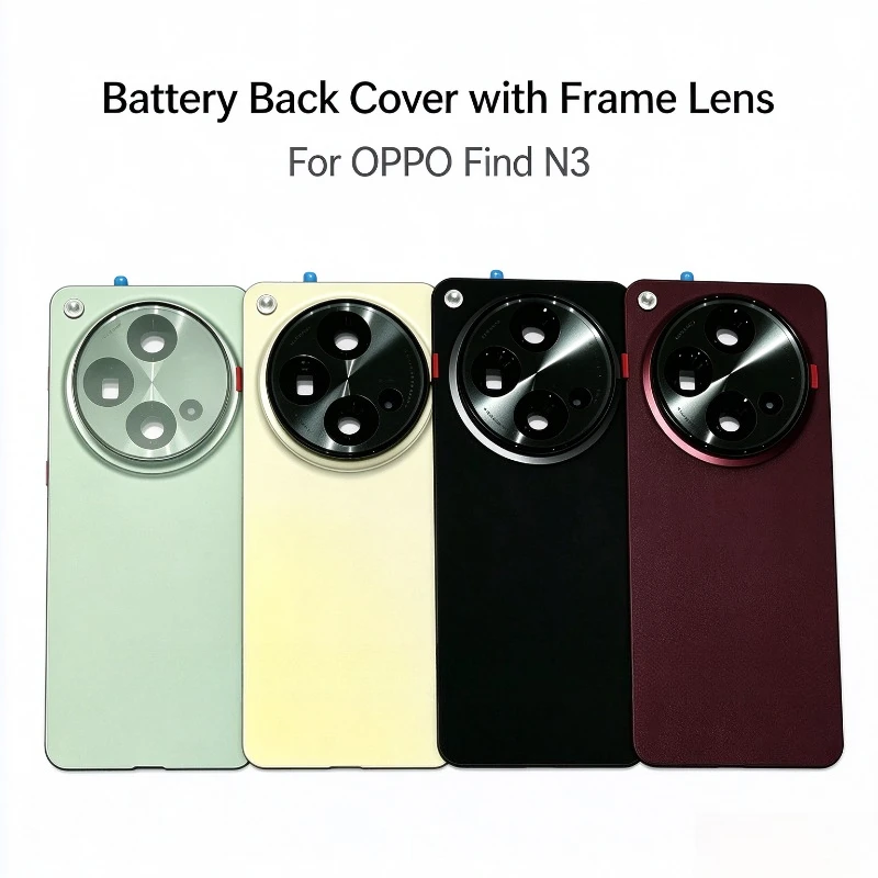 Real Grade AAA Back Battery Cover For Oppo Find N3 Housing Door Rear Case Mobile Lid with Camera Frame Glass Lens + Adhesive